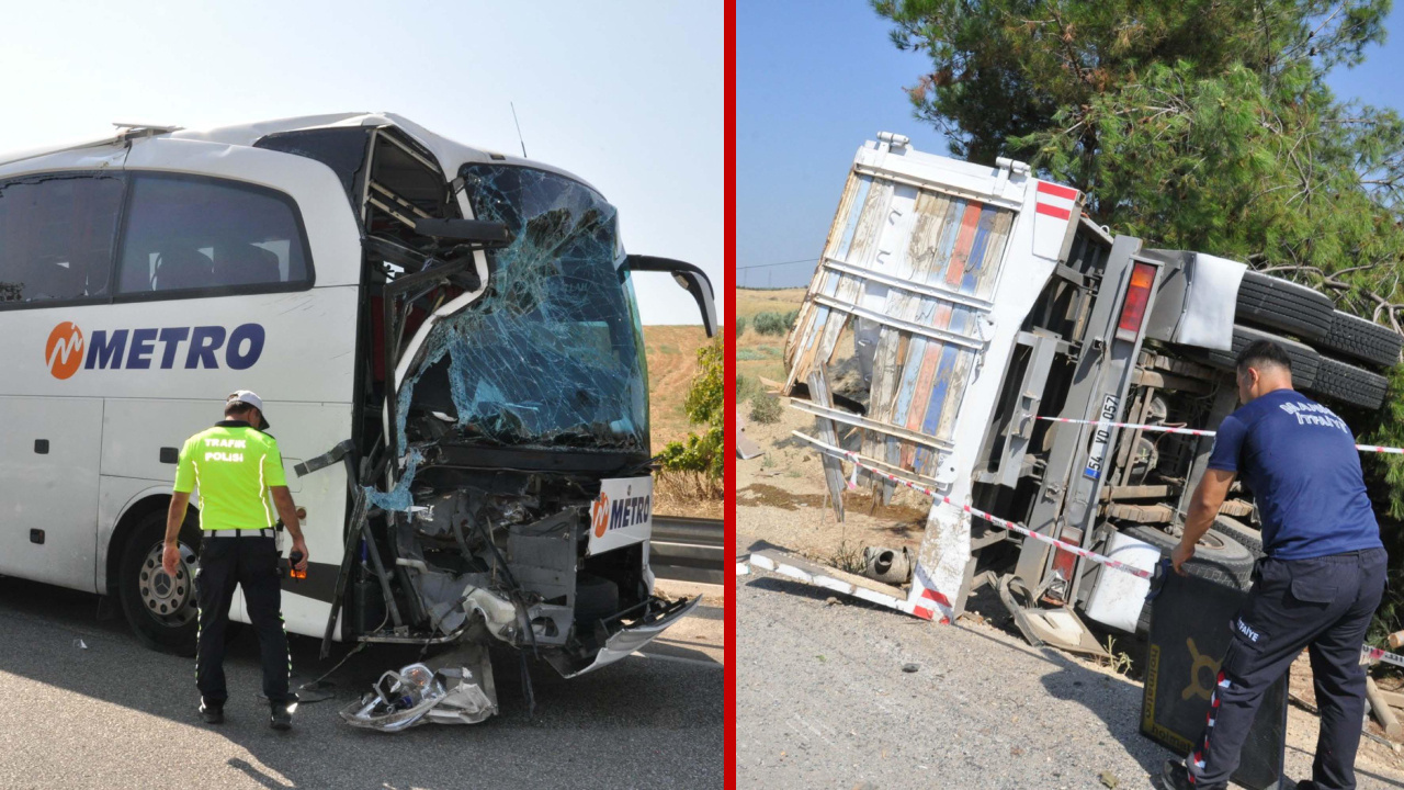 Yolcu otobüsü kamyona arkadan çarptı: 1 kişi hayatını kaybetti